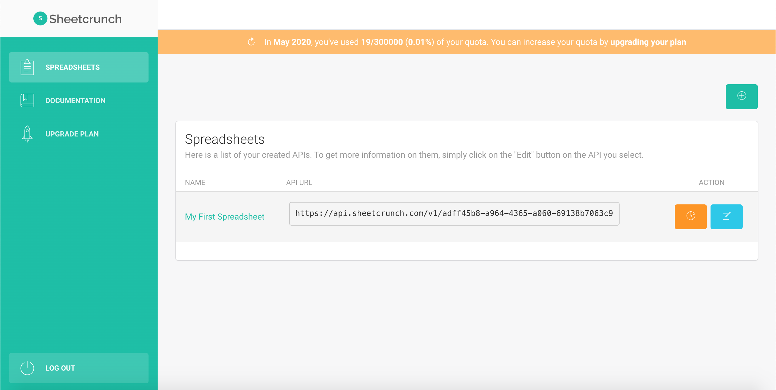 Sheetcrunch | Your First Spreadsheet
